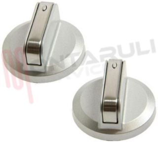 Immagine di MANOPOLA FORNETTO KIT 2PZ. 945 SILVER ORIGINALE