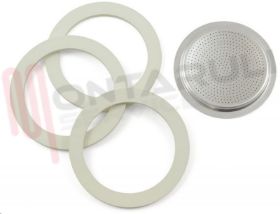 Visualizza i dettagli per GUARNIZIONE 12 - 18 TAZZE KIT 3PZ. + FILTRO ORIGINALE Immagine di GUARNIZIONE 12 - 18 TAZZE KIT 3PZ. + FILTRO ORIGINALE