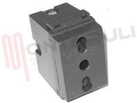 Visualizza i dettagli per PRESA BIVALENTE 10/16A+T NERA ARC ADATTABILE LIVING CLASSIC Immagine di PRESA BIVALENTE 10/16A+T NERA ARC ADATTABILE LIVING CLASSIC