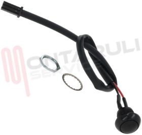 Visualizza i dettagli per KIT MICRO PULSANTE TONDO NERO CON FILI Ø 17,5MM. Immagine di KIT MICRO PULSANTE TONDO NERO CON FILI Ø 17,5MM.