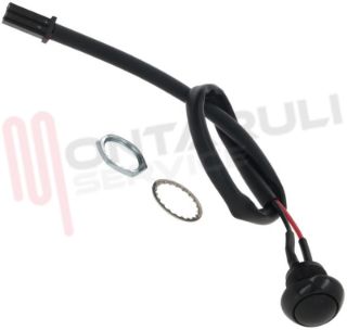 Immagine di KIT MICRO PULSANTE TONDO NERO CON FILI Ø 17,5MM.