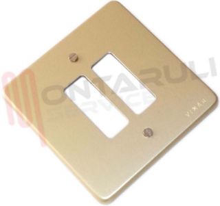 Immagine di PLACCA 2 FORI ALLUMINIO BRONZO VIMAR