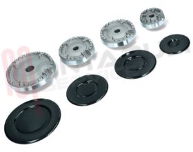 Visualizza i dettagli per KIT CAPPELLOTTI SPARTIFIAMMA + BRUCIATORI 4 FUOCHI Immagine di KIT CAPPELLOTTI SPARTIFIAMMA + BRUCIATORI 4 FUOCHI