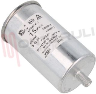 Immagine di CONDENSATORE 15UF 450V METALLICO ORIGINAL