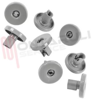 Immagine di KIT RUOTE CESTO 8PZ. GRIGIO SC DIVA ORIGINALE