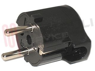 Immagine di SPINA SCHUKO 16A + T MQ NERA