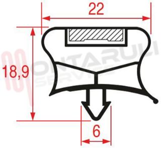 Immagine di GUARNIZIONE MAGNETICA 4L GRIGIA 1190X550MM SEZ.1016