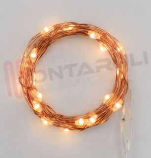 Immagine di CATENA LUMINOSA 20 MICROLED LUCE CLASSIC 1,9MT BATT.NON INCL