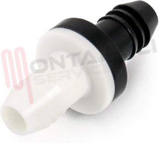 Immagine di RACCORDO SCARICO CON VALVOLA ANTIRITORNO Ø 10MM.