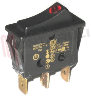 Immagine di INTERRUTTORE UNIPOLARE LED LUMINOSO NERO 16A