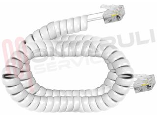 Immagine di CAVO ESTENSIBILE PER TELEFONO 4/4 C. MT.2,5 BIANCO