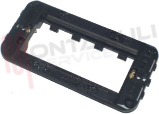 Immagine di SUPPORTO 4 POSTI BLANC HABITAT NOIR SISTEMA45 AVE