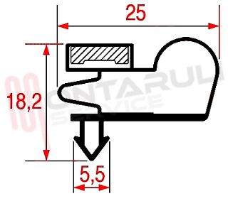Immagine di GUARNIZIONE MAGNETICA 4L GRIGIA 1335X635MM. SEZ.1007