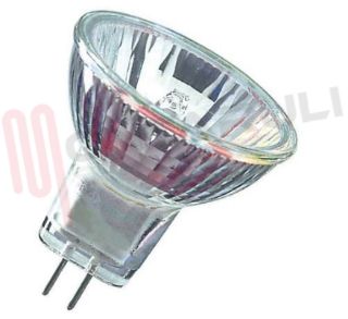 Immagine di LAMPADA DICROICA 20W 12V D35 CON VETRO GU4 3000°K FTD