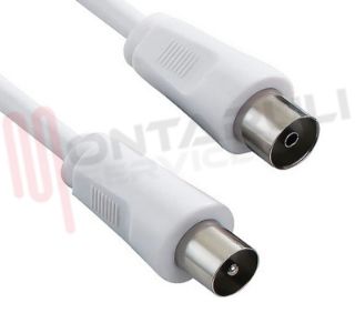 Immagine di CAVO ANTENNA 1,50MT MAS-FEM DRITTO A DRITTO BIANCO