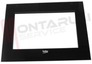 Immagine di VETRO FORNO ALT.460X595MM. ESTERNO NERO ORIGINALE