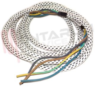 Immagine di CAVO TIGRATO 4X0.75MMQ. L=2MT. BIANCO-NERO