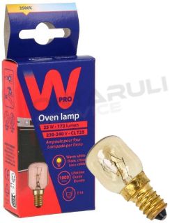 Immagine di LAMPADA FORNO E14 25W 220V 300° 25X55 CL T25 ORIGINALE