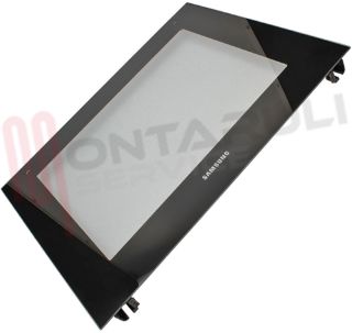 Immagine di VETRO FORNO ESTERNO NERO COMPLETO ALT.460X593MM. ORIGINALE