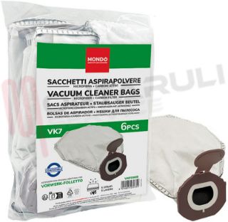 Immagine di SET 6 SACCHETTI MICROFIBRA VK7 VORWERK FOLLETTO COMPATIBILE