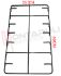 Immagine di GRIGLIA 2 FUOCHI PIATTINA 460X265MM. NERA REX