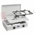 Immagine di FORNELLO 2 FUOCHI GRIGLIA PIATTINA E PIANO ESTRAIB.VALV. MET