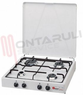 Immagine di FORNELLO 4 FUOCHI GRIGLIA PIATTINA GPL