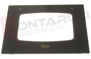 Immagine di VETRO FORNO NERO + SQUADRETTE ALT.425X570MM. ORIGINALE