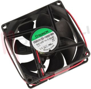 Immagine di VENTOLA DC 80X80X25MM. 12V 1.42W SUNON ORIGINALE