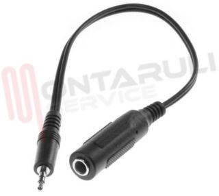 Immagine di ADATTATORE C/CAVO SPINA JACK 3,5MM/PRESA JACK 6,35MM. STEREO