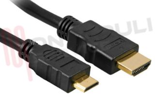 Immagine di CAVO VIDEO HDMI 1.4 MASCHIO / HDMI-C MASCHIO MINI MT.1,5 GOL