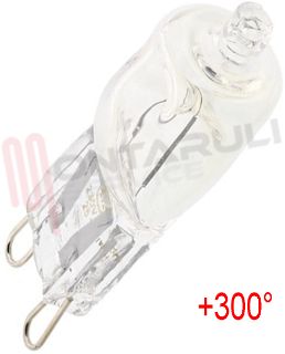 Immagine di LAMPADA ALOGENA 40W G9 230V 300°C FORNO OVEN CHIARA ORIGINAL