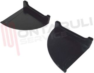 Immagine di GUIDE SUPPORTI VETRO FRONTALE CAPPA DX+SX NERI