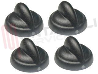 Immagine di KIT 4 MANOPOLE FUOCO NERA D.6MM. ORIGINALE