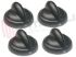 Immagine di KIT 4 MANOPOLE FUOCO NERA D.6MM. ORIGINALE
