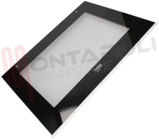 Immagine di VETRO FORNO ALT. 463X595MM. ESTERNO NERO ORIGINALE