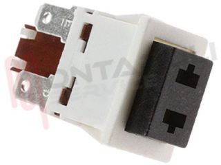 Immagine di INTERRUTTORE PUSH TASTO NERO C/ASOLA 19X13 BIPOLARE