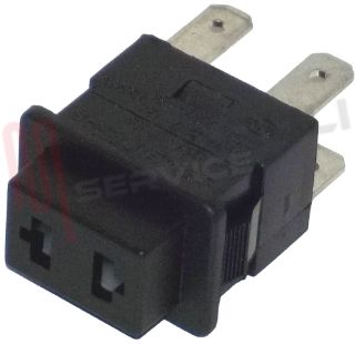 Immagine di INTERRUTTORE PUSH NERO TASTO C/ASOLA 19X13 BIPOLARE