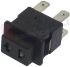 Immagine di INTERRUTTORE PUSH NERO TASTO C/ASOLA 19X13 BIPOLARE