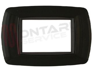 Image of PLACCA RETTANGOLARE 3 FORI NERA SERIE LIFE