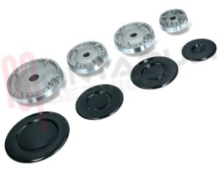 Immagine di KIT CAPPELLOTTI SPARTIFIAMMA + BRUCIATORI 4 FUOCHI