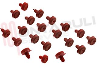 Image of KIT GOMMINI GRIGLIA 20PZ. IN SILICONE ROSSO ORIGINALE